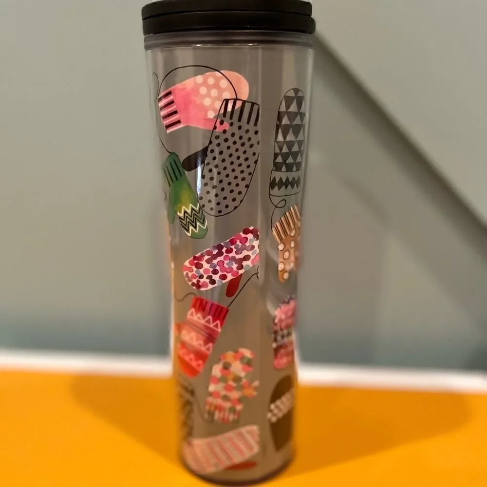New! Starbucks Mittens Tumbler 16 OZ 2017 Holiday- Multicolor